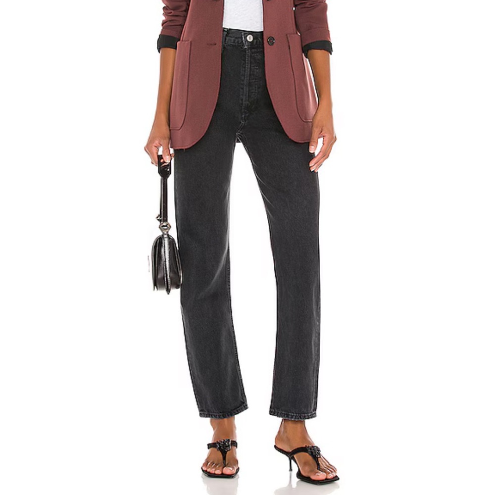 Agolde 90's Pinch Waist Jeans in Black Tea